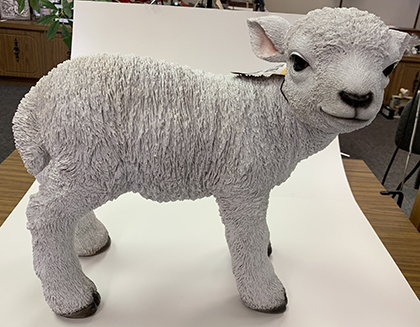 Life Size Baby Lamb Statue